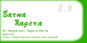 barna magera business card